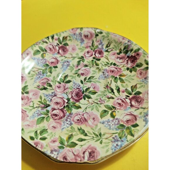 Royal Winton Chintz Style TEA CUP AND SAUCER set "June Roses" 1940's - Picture 10 of 12